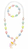 HAPPY -GO -UNICORN NECKLACE BRACELET SET