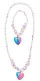 GALAXY HEART NECKLACE AND BRACELET SET