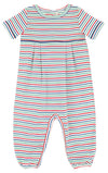 BRADFORD ROMPER - SIMSBURY STRIPE WITH WOOD BOAT BLUE