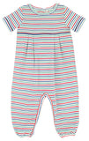 BRADFORD ROMPER - SIMSBURY STRIPE WITH WOOD BOAT BLUE