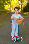 BRADFORD ROMPER - SIMSBURY STRIPE WITH WOOD BOAT BLUE