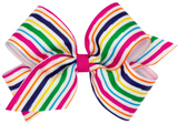 MINI STRIPED PRINT BOW