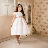 WHITE WEDDING DRESS WITH REMOVABLE SASH