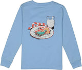 BOYS MILK AND COOKIES LONG SLEEVE TEE - LIGHT BLUE
