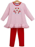GIRLS GINGERBREAD HOUSE PANT SET
