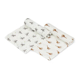 GIRAFFE AND ZEBRA SWADDLE SET