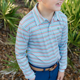 PERFORMANCE HARRY LONG SLEEVE POLO - HAZEL