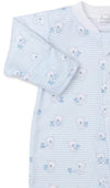 BEARY BEST FRIENDS BLUE ZIP FOOTIE
