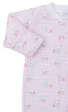 BEARY BEST FRIENDS PINK ZIP FOOTIE