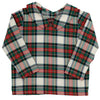 PETER PAN COLLAR SHIRT AND ONESIE (LONG SLEEVE WOMEN) - AIKEN PLACE PLAID
