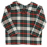 PETER PAN COLLAR SHIRT AND ONESIE (LONG SLEEVE WOMEN) - AIKEN PLACE PLAID