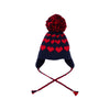 PARRISH POM POM HAT - NANTUCKET NAVY WITH RICHMOND RED HEARTS