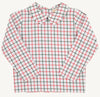 PETER PAN COLLAR SHIRT/ONESIE (LONG SLEEVE WOVEN) - OLD TOWN TATTERSALL