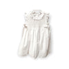 LULU BEBE WHITE SMOCKED DRESS WITH RIBBON