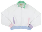 PREPLETIC JULES JACKET WORTH AVENUE WHITE WITH BEALE STREET BLUE, PALM BEACH PINK, GRACE BAY GREEN, AND LAUDERDALE LAVENDER