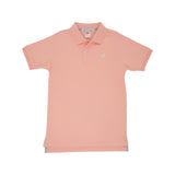 PRIM & PROPER POLO POMPANO PEACH WITH MULTICOLOR STORK