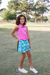 GIRLS SLEEVELESS PRO PERFORMANCE POLO SHIRT IN FUCHSIA PINK