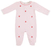 ROCK ME ROMPER - PALM BEACH PINK WITH PRESENT EMBROIDERY