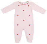 ROCK ME ROMPER - PALM BEACH PINK WITH PRESENT EMBROIDERY