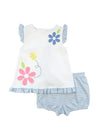 KNIT TOP AND BLOOMER SET WITH FLOWERS