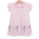 PINK MINNIE MOUSE BALLOON EMBROIDERED DRESS