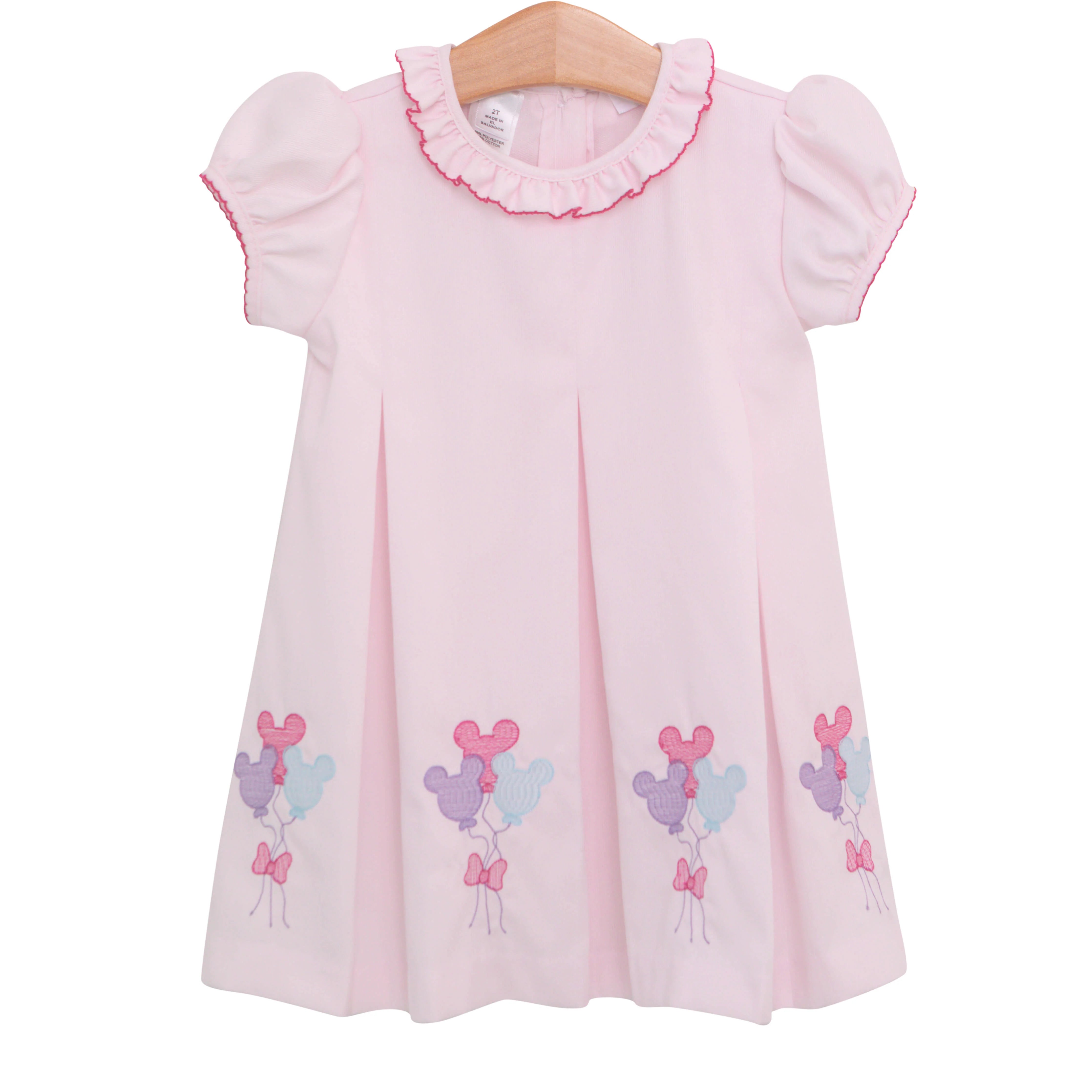 PINK MINNIE MOUSE BALLOON EMBROIDERED DRESS – MiMi Kids
