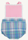 SALLY SUNSUIT - LAUDERDALE PIER PLAID WITH PIER PARTY PINK