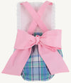 SALLY SUNSUIT - LAUDERDALE PIER PLAID WITH PIER PARTY PINK