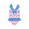 ST. LUCIA SWIMSUIT AMERICAN SWAG WITH BARBADOS BLUE