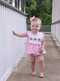 PUPPY TRIO EMBROIDERED RUFFLE BUBBLE