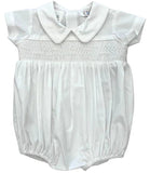 NOAH WHITE SMOCKED BUBBLE