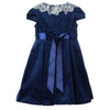 LULI & ME DELUXE VELVET DRESS WITH LACE