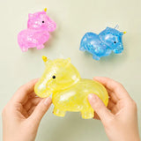 GLITTER UNICORN SQUISHY TOY - PINK