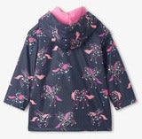 GIRLS UNICORN CONSTELLATIONS COLOR CHANGING RAIN JACKET