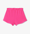 FUCHSIA PAPER BAG SHORTS