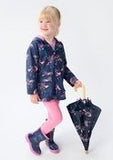 GIRLS UNICORN CONSTELLATIONS COLOR CHANGING RAIN JACKET