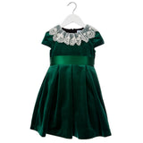 DELUXE VELVET DRESS WITH LACE