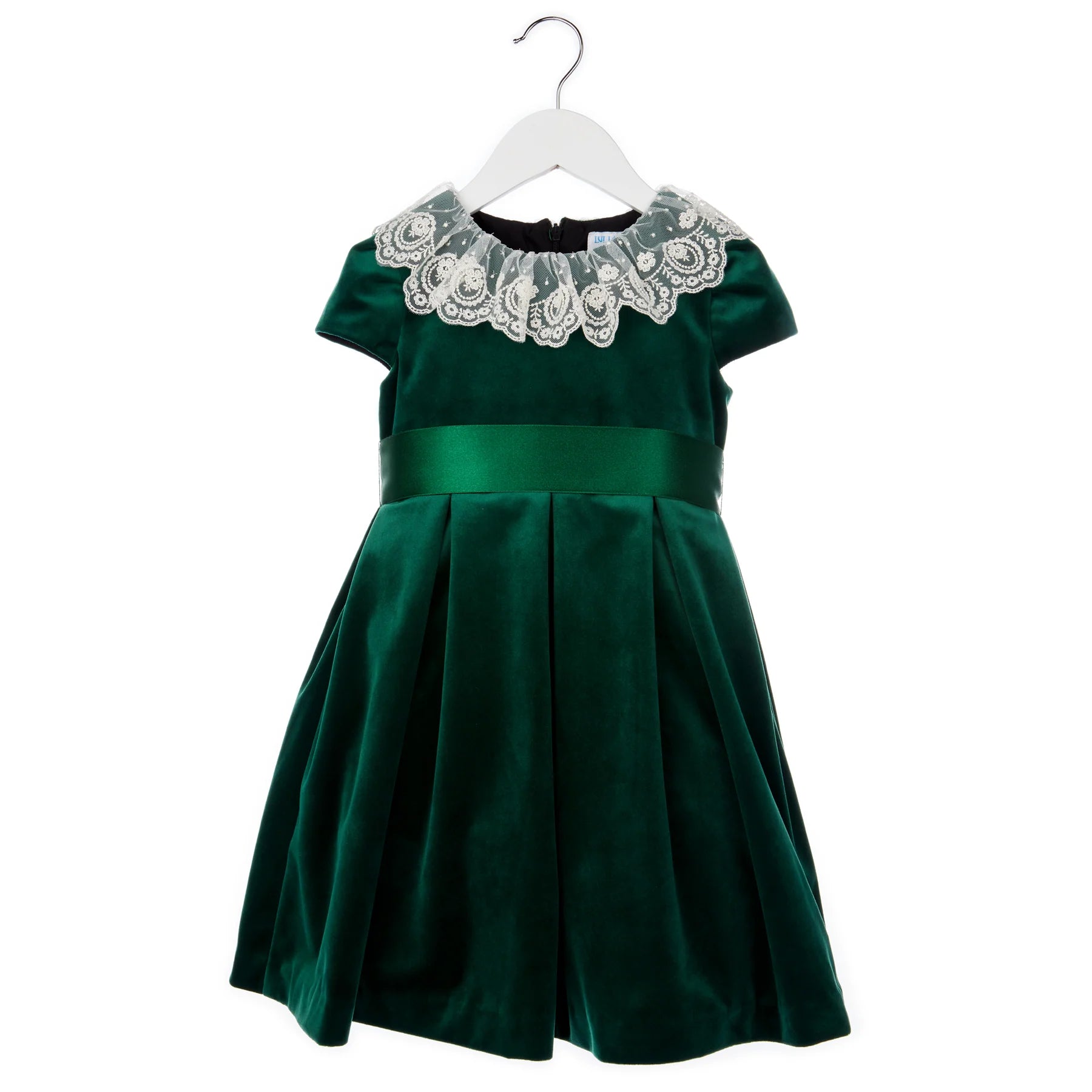 LULI & ME DELUXE VELVET DRESS WITH LACE – MiMi Kids