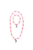 PINK RAINBOW NECKLACE & BRACELET SET- PINK