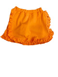 ORANGE RUFFLE SHORTS