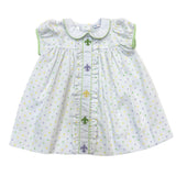 MOLLY MARDI GRAS POLKA DOT DRESS