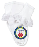 JEFFERIES SOCKS EYELET/TURN CUFF/LACE TURN CUFF SOCKS 3 PAIR PACK - WHITE