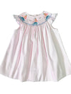 LULU BEBE EMMA SAILBOAT SMOCKED BISHOP DRESS