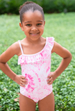 ONE PIECE SWIMSUIT - PINK TIE DYE ONE SHOULDER
