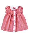 LULU BEBE RED GINGHAM SHADOW STITCH BLOOMER SET