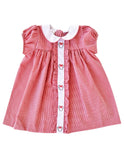 RED GINGHAM SHADOW STITCH BLOOMER SET