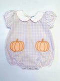 LULU BEBE CAMI PUMPKIN EMBROIDERED BUBBLE WITH POCKETS