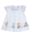 LULU BEBE DANA FROZEN EMBROIDERED DRESS