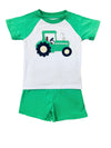 APPLIQUE TRACTOR SHORT SET