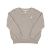 ISAAC'S SWEATER - TUSCALOOSA TAUPE WITH WORTH AVENUE WHITE